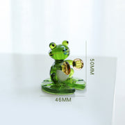 Home Decor Glass Frog Ornament Shape