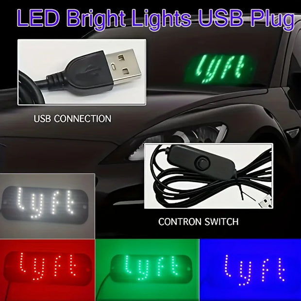 Led Light Signs For Car Windshield