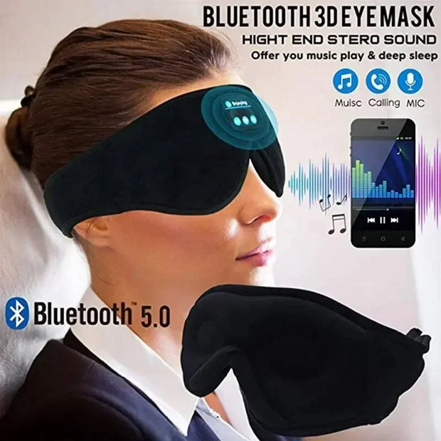 Bluetooth Sleep Headphones 3D Eye Mask, Music Sleep Mask with HD Speakers for Relaxing & Deep Sleep