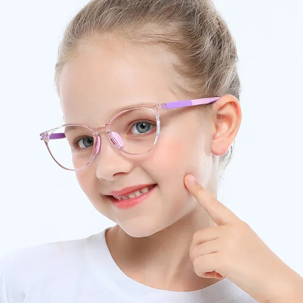 Blue Light Blocking Glasses for Kids, TR90 Frame Screen Protection Eyewear for Gaming & Study