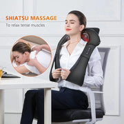 Shiatsu Neck & Shoulder Massager with Heat,  Electric Kneading Massage Shawl for Home, Office & Car