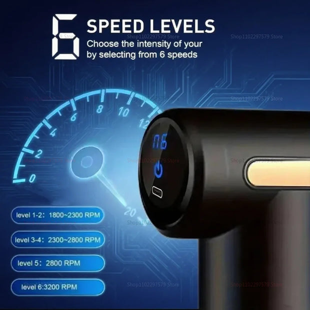 Electric Deep Tissue Massage Gun, Percussion Muscle Massager for Body, Neck, Back & Shoulder Fatigue Relief | Fitness Recovery Tool